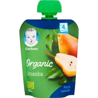 Miniaturka artykułu - Gerber Organic Deserek Gruszka po 4. miesiącu - 90 g