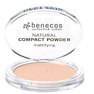 Miniaturka artykułu - Benecos Puder w kompakcie piaskowy - 9g
