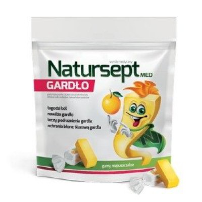 Miniaturka artykułu - Natursept Med Gardło Gumy rozpuszczalne, 9 sztuk