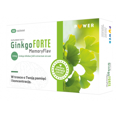 Miniaturka artykułu - GinkgoForte Memory Flav -  60 tabletek