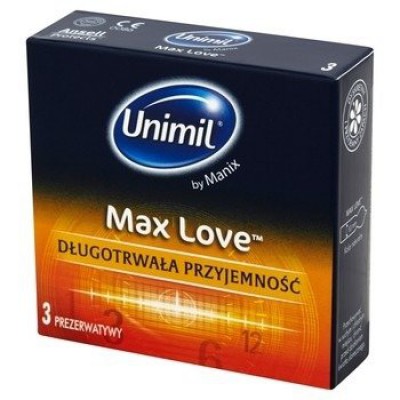 Miniaturka artykułu - UNIMIL Max Love prezerwatywy - 3szt.