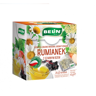 Miniaturka artykułu - BELIN Rumianek z czarnym bzem, 20 torebek