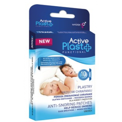 Miniaturka artykułu - Active Plast Plastry na chrapanie, 10szt.