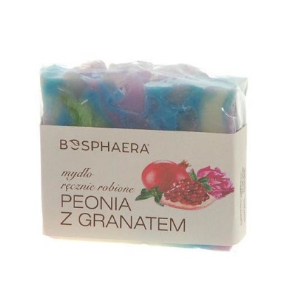 BOSPHAERA Mydło ręcznie robione Peonia z Granatem - 90g