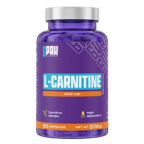 Miniaturka artykułu - 6Pak Nutrition L-Carnitine, 90 kaps.