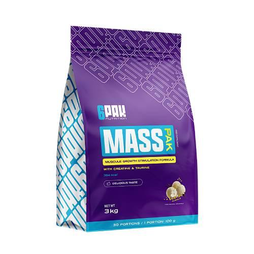 Miniaturka artykułu - 6Pak Nutrition Mass Pak gainer Wanilia, 3 kg