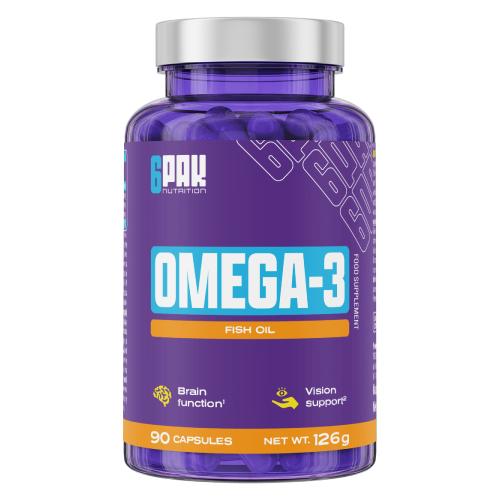 Miniaturka artykułu - 6Pak Nutrition Omega 3, 90 kaps. USZKODZONA ETYKIETA