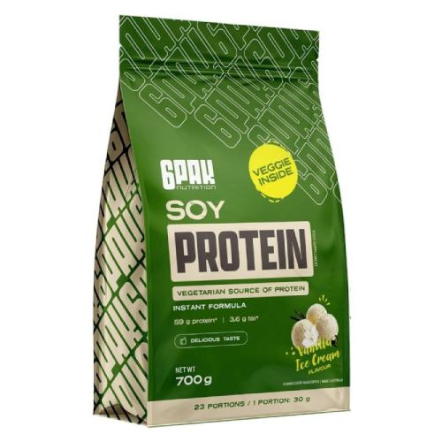 Miniaturka artykułu - 6Pak Nutrition Soy Protein o smaku lod&oacute;w waniliowych, 700 g