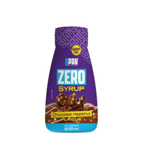 Miniaturka artykułu - 6Pak Syrup Zero Syrop bez cukru czekolada-orzech, 500 ml