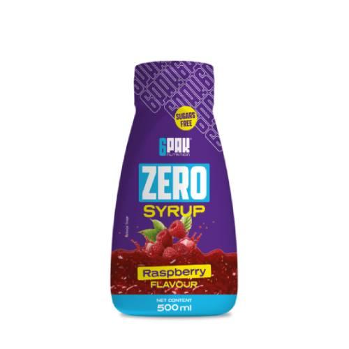 Miniaturka artykułu - 6Pak Syrup Zero Syrop bez cukru malina, 500 ml