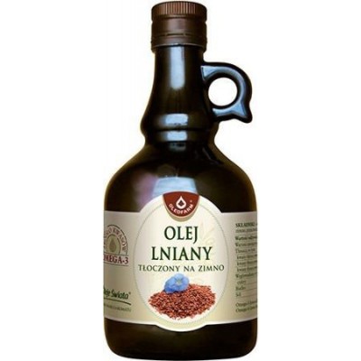 Miniaturka artykułu - Oleofarm Olej lniany Tłoczony na zimno - 500ml