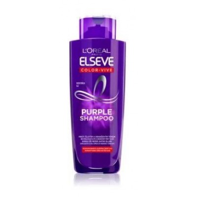 Miniaturka artykułu - L'OREAL Elseve Purple shampoo Szampon przeciw ż&oacute;łtym, 200ml