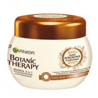 Miniaturka artykułu - GARNIER Botanic Therapy Maska 3w1 kokos i makadamia, 300 ml