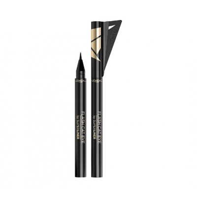 Miniaturka artykułu - L'OREAL Eyeliner Flash Cat Eye Superliner 01 Black - 1szt.