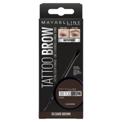 Miniaturka artykułu - MAYBELLINE TattoBrow pomada 05 Dark Brown