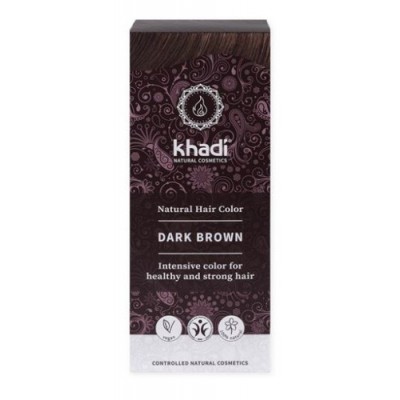 Miniaturka artykułu - KHADI Henna Ciemny brąz - 100g