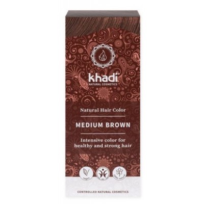 Miniaturka artykułu - KHADI Henna średni brąz - 100g