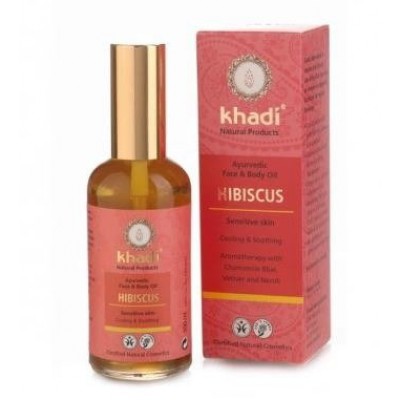 Miniaturka artykułu - KHADI olejek do twarzy i ciała hibiskus - 100ml