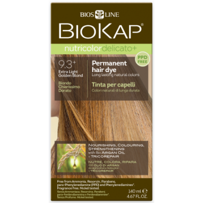 Miniaturka artykułu - BioKap Nutricolor Delicato+, kolor 9.3+ -140ml