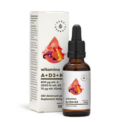 Miniaturka artykułu - Witamina A + D3 (2000IU) + K2mk7 - krople (30ml)