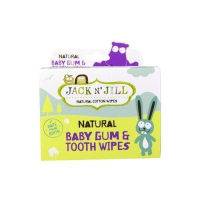 Miniaturka artykułu - Jack N'Jill Naturalne chusteczki do mycia dziąseł niemowląt - 25szt