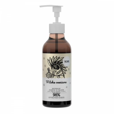Miniaturka artykułu - YOPE Szampon do włos&oacute;w - mleko owsiane,  300ml