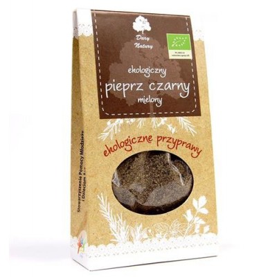 Miniaturka artykułu - EKO Pieprz czarny mielony - 50g DARY NATURY