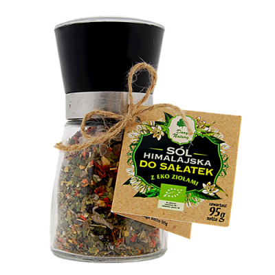 Miniaturka artykułu - S&oacute;l himalajska z ziołami do sałatek - 95g DARY NATURY
