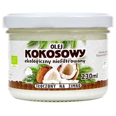 Miniaturka artykułu - Olej kokosowy EKO 230ml DARY NATURY