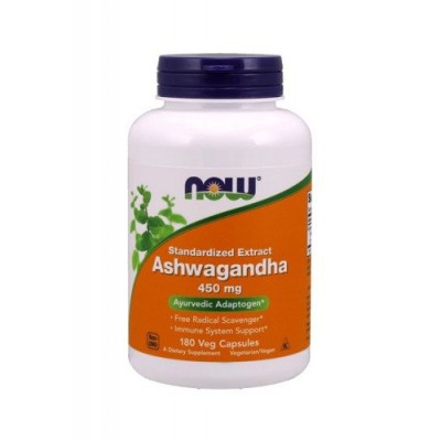 Miniaturka artykułu - NOW ASHWAGANDHA EXTRACT 450 mg - 180 kapsułek