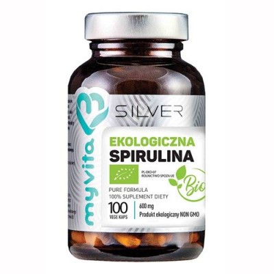 Miniaturka artykułu - MyVita SILVER Spirulina BIO - 100 kapsułek