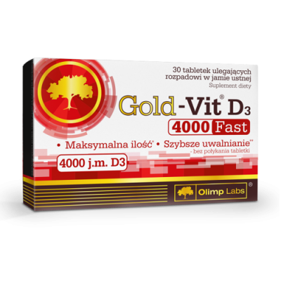 Miniaturka artykułu - OLIMP Gold-Vit D3 4000 Fast - 30 tab.