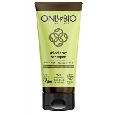 Miniaturka artykułu - OnlyBio Fitosterol szampon micelarny do włos&oacute;w przetłuszczających się, 200ml