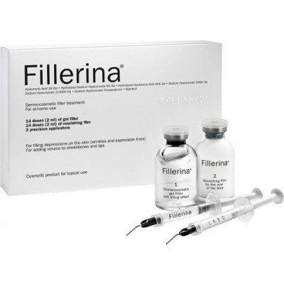 Miniaturka artykułu - Fillerina Dermokosmetyczna kuracja wypełniająca stopień 2 żel+krem - 2x30ml