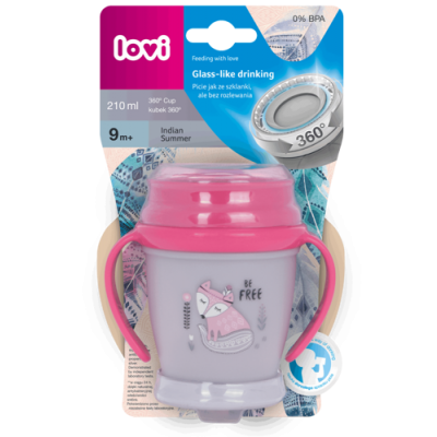 Miniaturka artykułu - LOVI Kubek niekapek Summer girl 9M+ - 210 ml