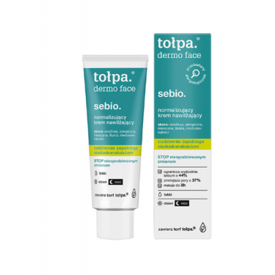 Miniaturka artykułu - Tołpa sebio, normalizujący krem nawilżający, 40 ml