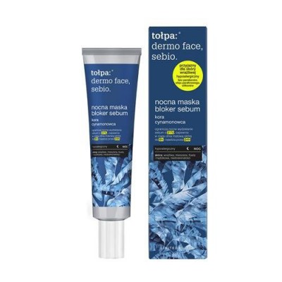 Miniaturka artykułu - Tołpa sebio, nocna maska bloker sebum, 40 ml