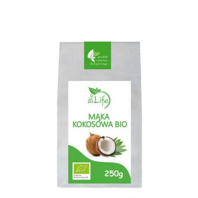 Miniaturka artykułu - BioLife Mąka kokosowa - 250g 