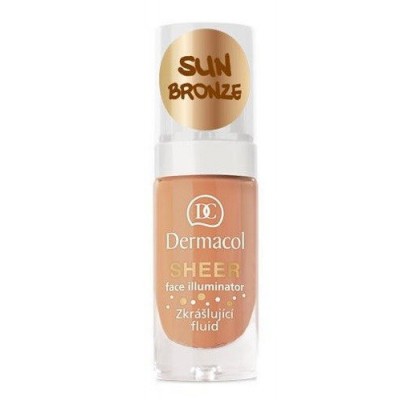 Miniaturka artykułu - DERMACOL Sheer face illuminator sun bronze, 15 ml