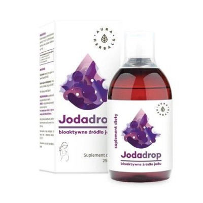 Miniaturka artykułu - AURA HERBALS Jodadrop bioaktywne źr&oacute;dło jodu PŁYN - 250ml