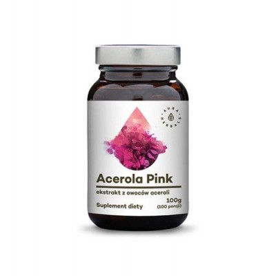Miniaturka artykułu - AURA HERBALS Acerola Pink proszek - 100g