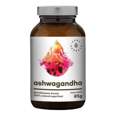 Miniaturka artykułu - AURA HERBALS Ashwagandha - proszek - 85g