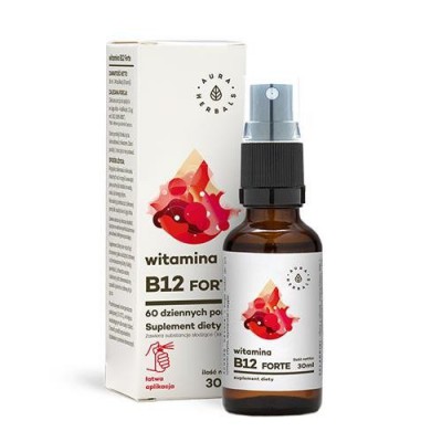 Miniaturka artykułu - AURA HERBALS Witamina B12 Forte - aerozol - 30ml