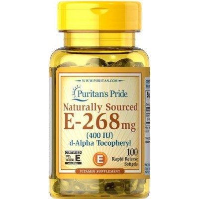 Miniaturka artykułu - Puritan's Pride Witamina E 400 IU - 100 kapsułek