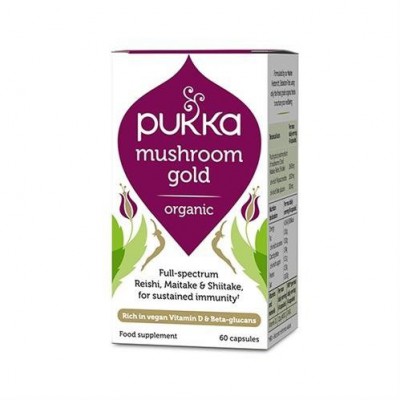 Miniaturka artykułu - PUKKA Mushroom gold - 60 Kaps