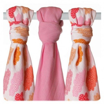 XKKO Pieluszki Bambusowe 70x70Heaven for girls - 3szt.