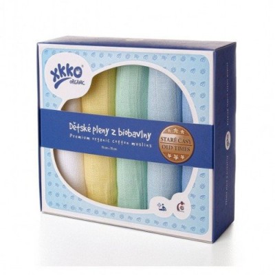 Miniaturka artykułu - XKKO Pieluszki Organiczne 70x70 Stare czasy boys - 5szt.