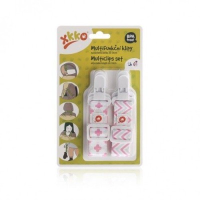 Miniaturka artykułu - XKKO Klipsy multifunkcyjne Scandinavian pink - 2szt.