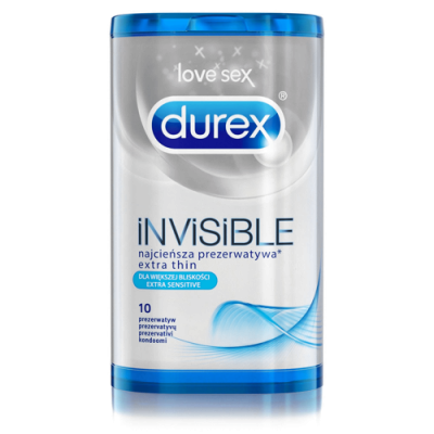 Miniaturka artykułu - Durex Invisible Prezerwatywy, 10 sztuk