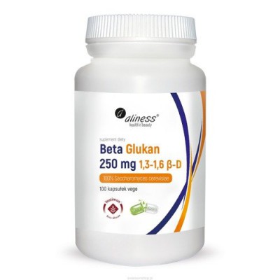 Miniaturka artykułu - Aliness BETA GLUKAN 100 kapsułek - 250 mg